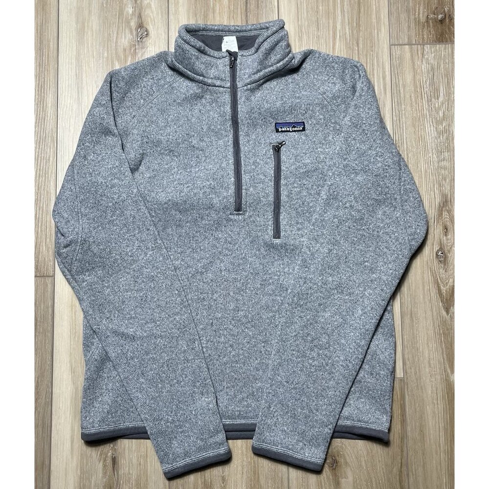 Patagonia Better Sweater Gray 1/4 Zip Fleece Pullover - Men Size Small